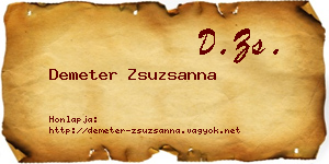 Demeter Zsuzsanna névjegykártya